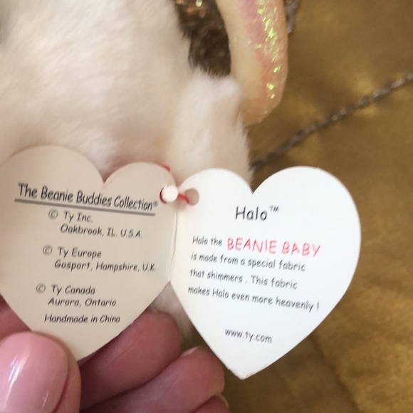 TY Original Beanie Buddy HALO Bear 15” Plush Stuffed Animal Toy 1999 NWT - Picture 14 of 15